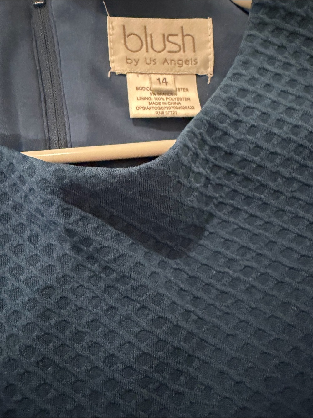 Us Angels Blue Ruffle Hem Casual Dress - Picture 3 of 3